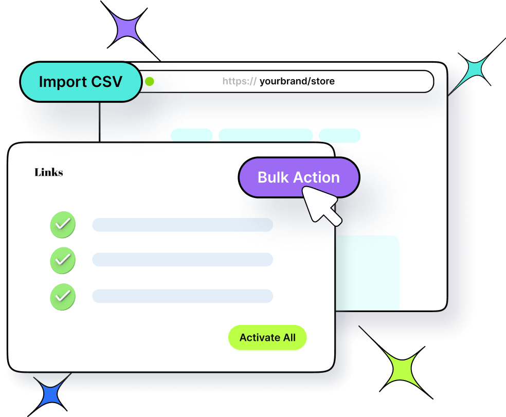 Bulk link import from a CSV file