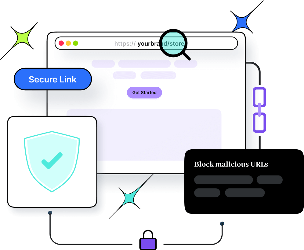 Malicious URL blocked by Replug