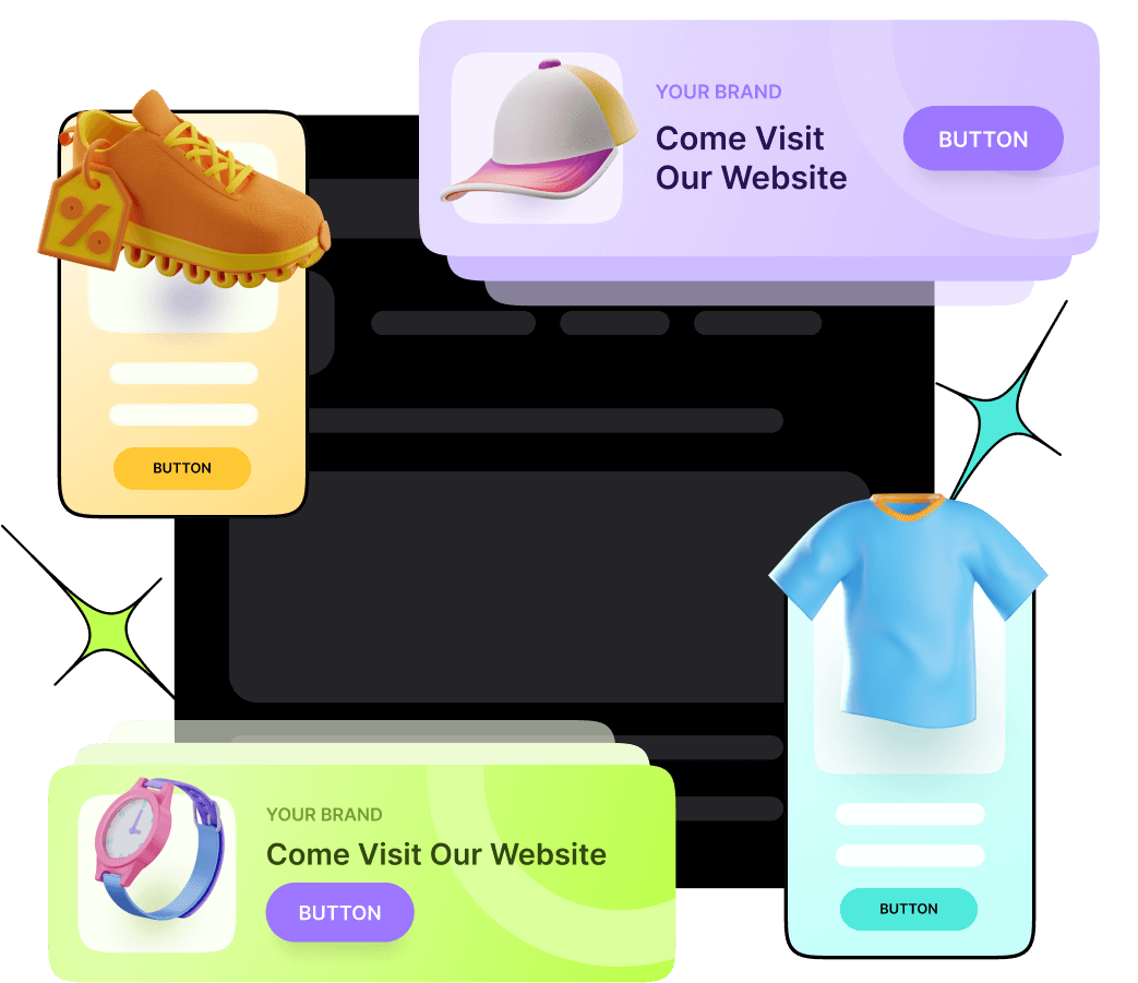 Call-to-action overlays on retargeted links