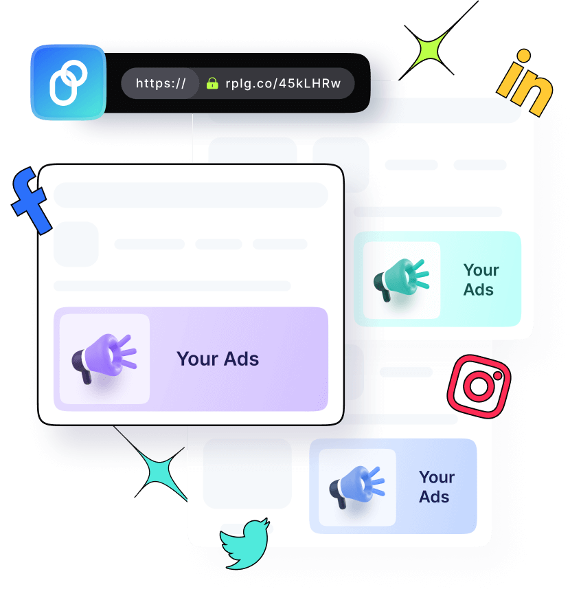 A short link firing retargeting pixels for several ad platforms